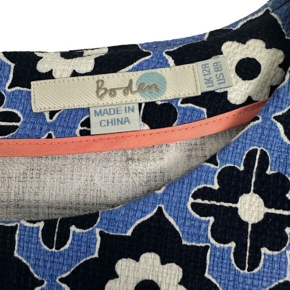 Boden Pippa Blue Floral Shift Dress size 8R - Picture 3 of 7